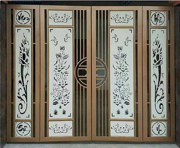 Mẫu 4: Thiết kế cổng sắt 4 cánh đẹp cho biệt thự sang trọng