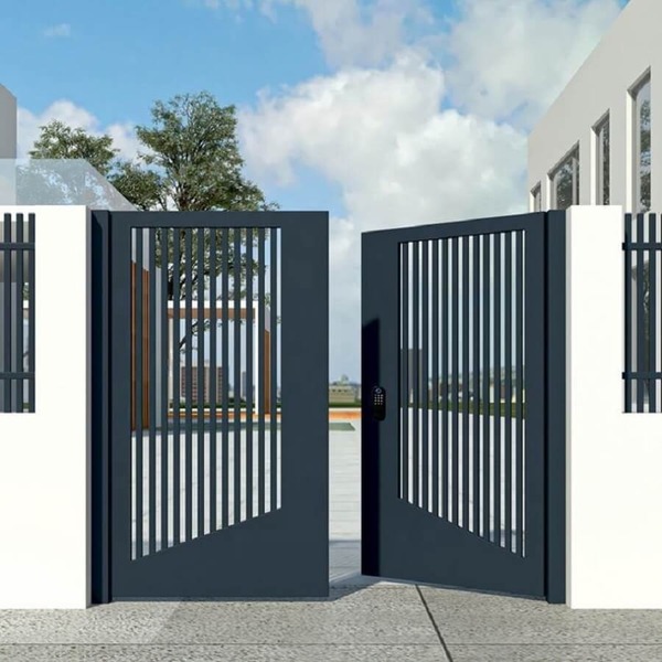 Mẫu 8: Mẫu cửa cổng sắt phong cách tối giản