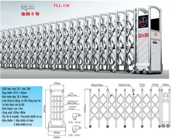 Sản phẩm cổng xếp tại Sinh Tài luôn là hàng chính hãng, vật liệu đạt chuẩn