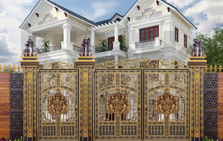 Mẫu cổng biệt thự đẹp theo phong cách cổ điển